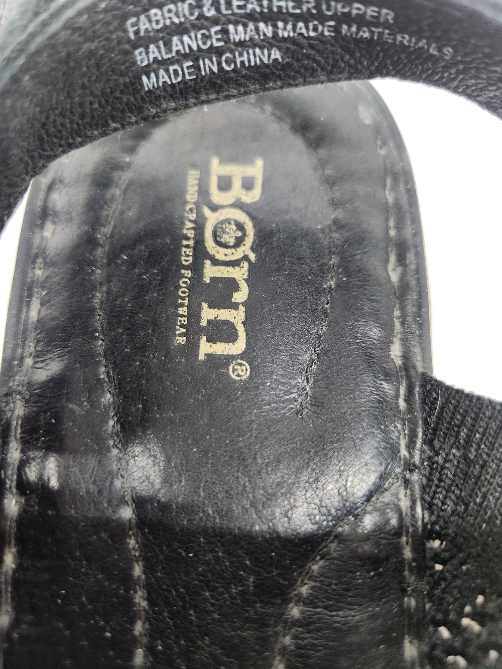 Born Women's Black Dual-Strap Stretch Sandals - Picture 8 of 9